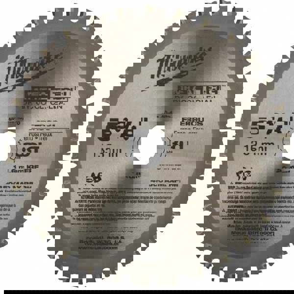 Wet & Dry Cut Saw Blade: 5-3/8